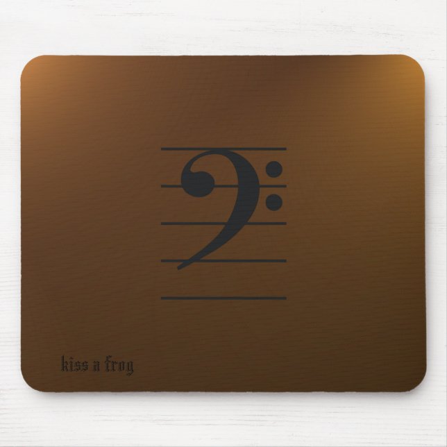 Music Mousepad - bass clef (Front)
