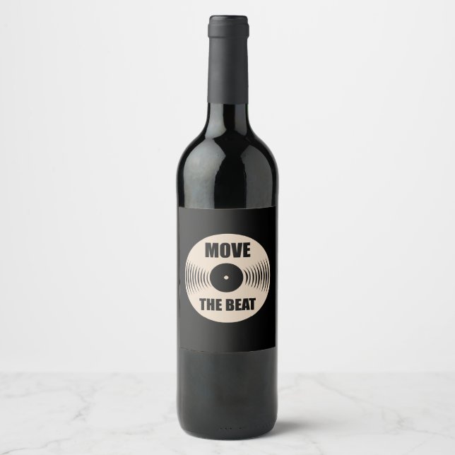 Music Move The Beat Wine Label (Front)