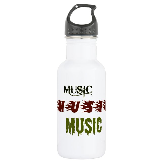 Music Music Music 532 Ml Water Bottle (Front)
