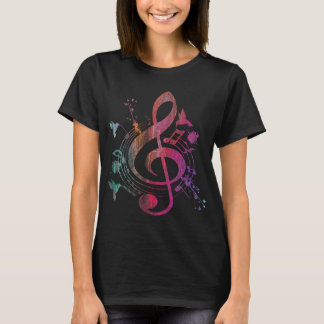 Music Musical Instrument Birds Treble Clef T-Shirt