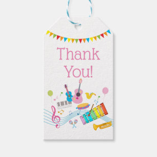 music, musical instruments drum kids singing gift tags