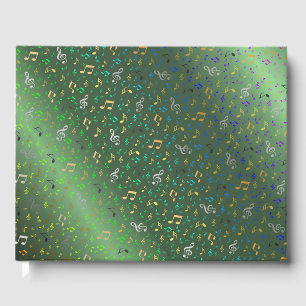 music, musical, note, white, melody, clef, sound, guest book