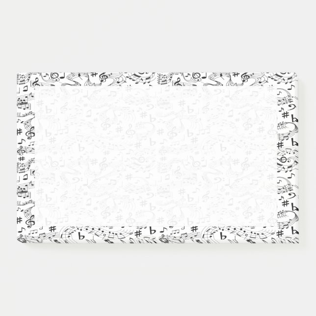 Music Musical Notes Black and White (Front)
