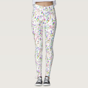 Music Musical Notes Colourful Leggings