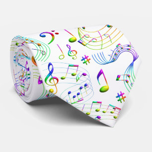 Music Musical Notes Colourful Tie