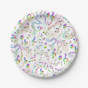 Music, Musical Notes Paper Plate