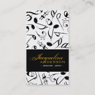 Music Musical Notes Pattern Artist Singing Song Business Card