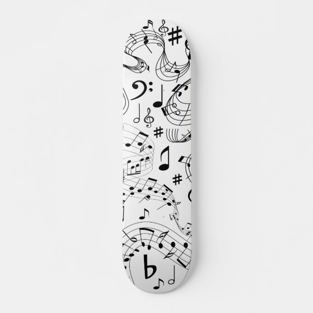 Music, Musical Notes Skateboard (Front)