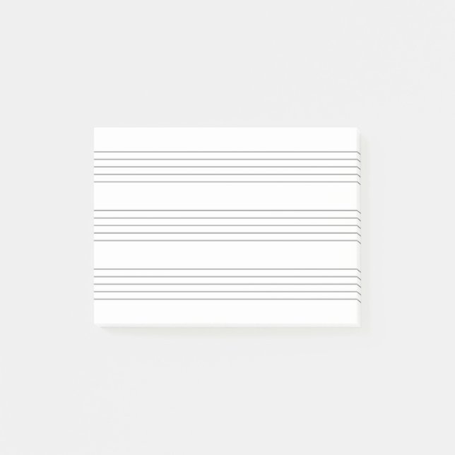 Music musical scores, minimalist post-it notes (Front)