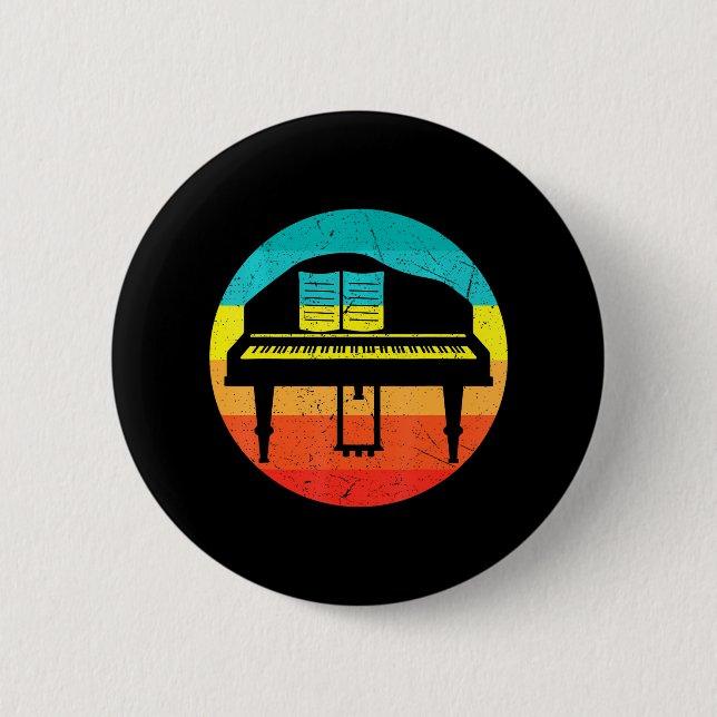 Music Musician Pianist Keyboard Player Piano 6 Cm Round Badge