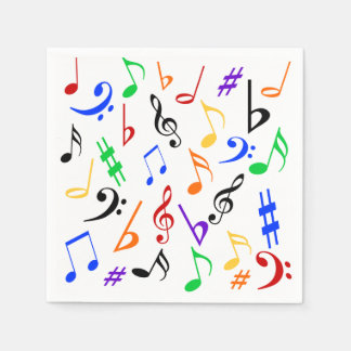 Music Napkins - Colourful : 369