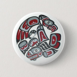 Music Native American Tribal Totem 6 Cm Round Badge