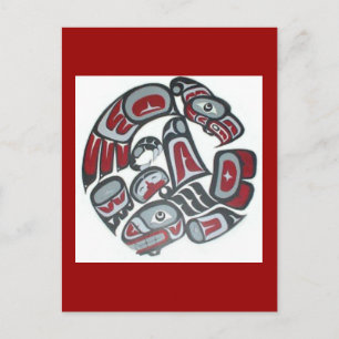 Music Native American Tribal Totem Postcard