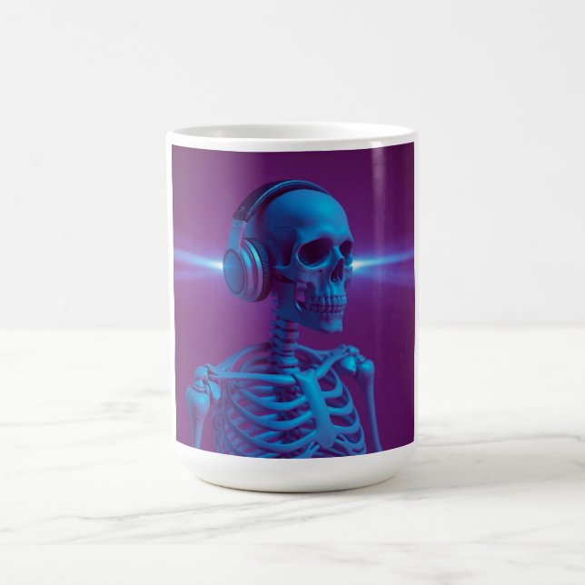 Music Never Dies Skeleton Coffee Mug (Center)