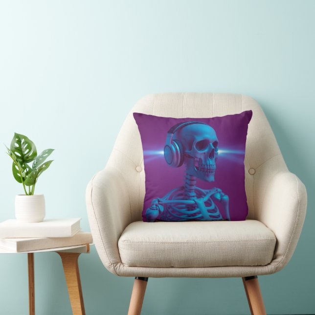 Music Never Dies Skeleton Cushion (Chair)