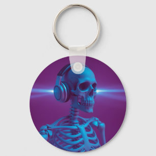 Music Never Dies Skeleton Key Ring