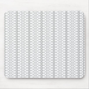 Music Nordic Knit Text ASCII Art Black and White Mouse Mat
