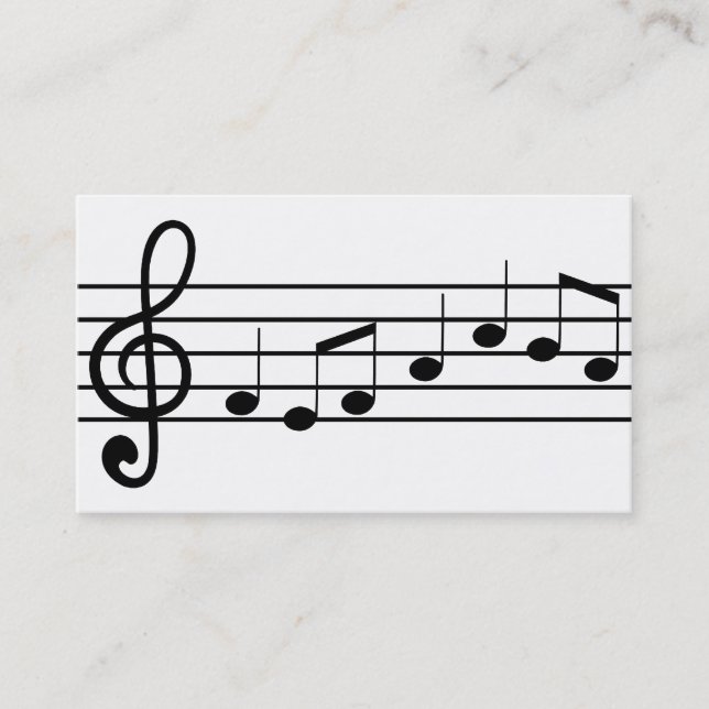 music notation business card (Front)