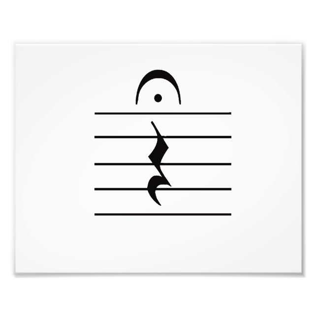 Music Notation Rest Blank Photo Print (Front)