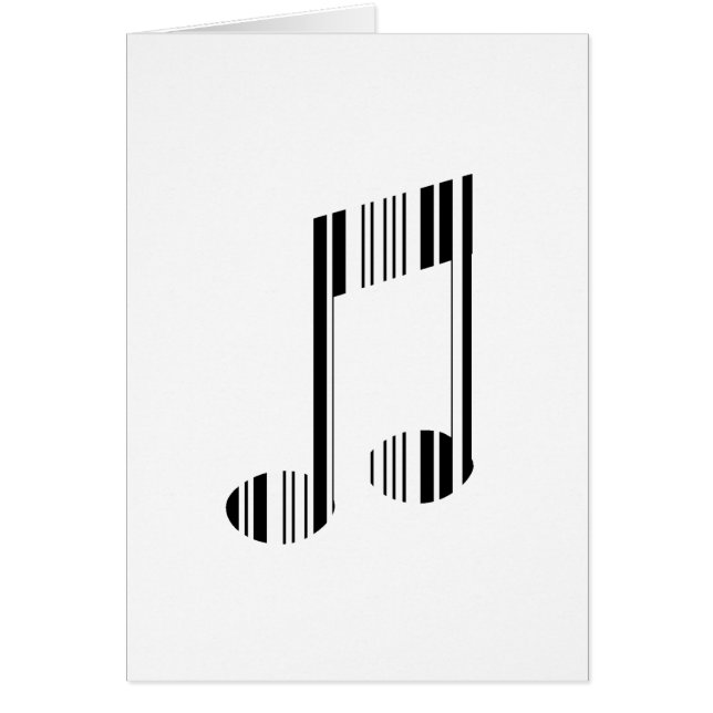 MUSIC NOTE BAR CODE Musical Barcode Pattern (Front)