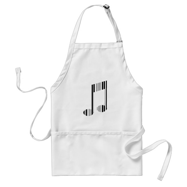 MUSIC NOTE BAR CODE Musical Barcode Pattern Standard Apron (Front)