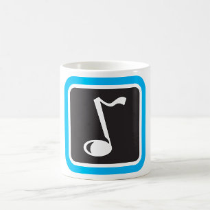 Music Note Bold Minimalist Musical Symbol  Coffee Mug