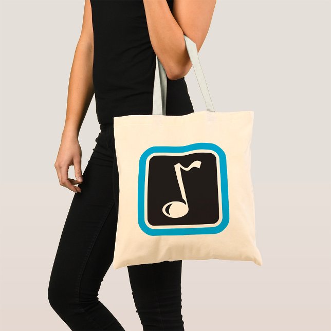 Music Note Bold Minimalist Musical Symbol  Tote Bag (Creator Uploaded)