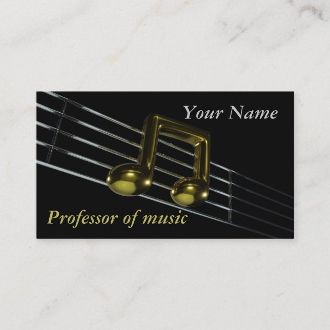 Music note business card (Front)