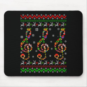 Music Note Christmas Ugly Sweater Musical Teacher Mouse Mat