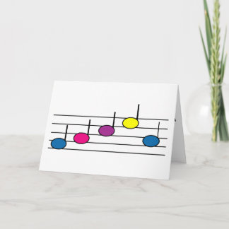 Music note Colourful Card