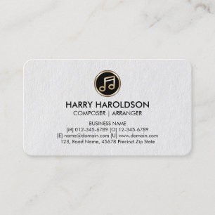 Music Note Composer Arranger Premium Business Card