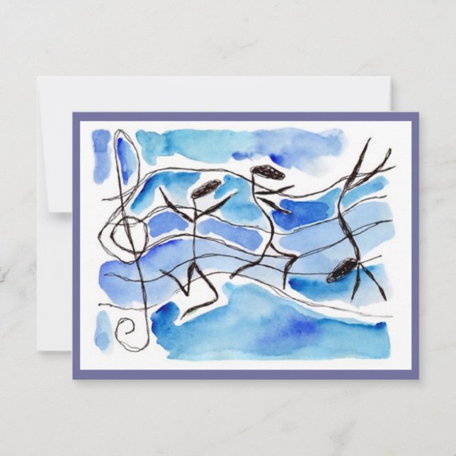 Music Note Dancers Recital Or Party INVITATION (Front)