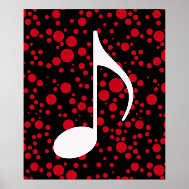 music note & dots poster (Front)