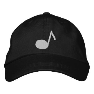 Music Note Embroidered Cap