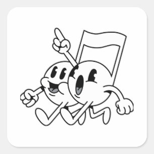 Music Note Emoji Square Sticker