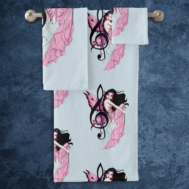 Music Note Fairy Bath Towel Set (Creator Uploaded)