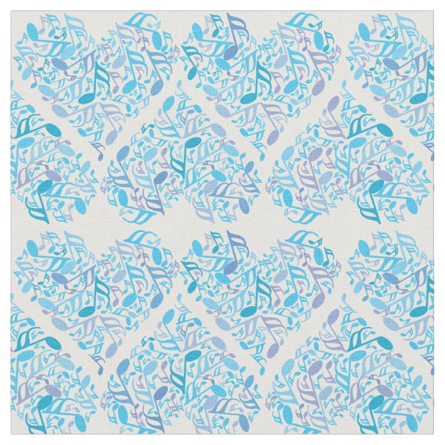 Music Note Heart Fabric (Close Up)