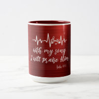 Music Note Heartbeat with Psalms Scripture