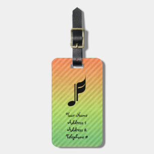 Music Note Luggage Tag
