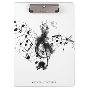 Music Note Luxury black and white Clipboard