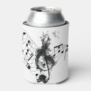 Music Note Luxury black and white design Can Cooler