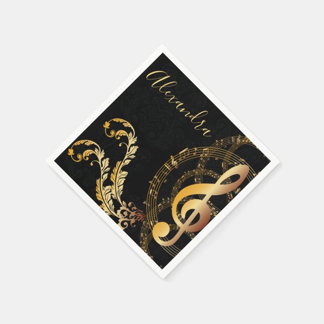 Music Note Luxury design Napkin (Corner)