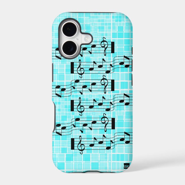 Music Note Mosaic iPhone 5 Case-Mate Case Light Bl (Back)