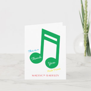 Music Note Musician Teacher Note Card