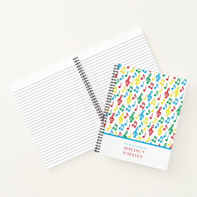 Music Note Musician Teacher Notebook (Inside)