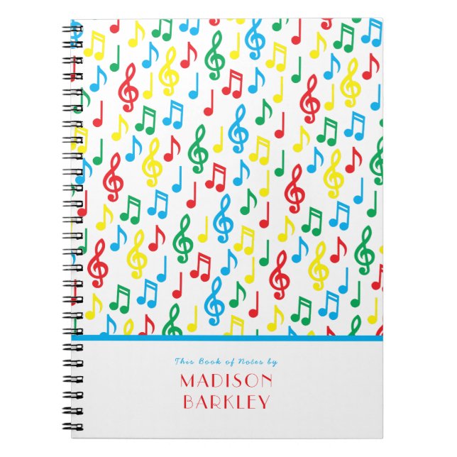 Music Note Musician Teacher Notebook (Front)