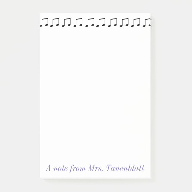 Music Note Pad Customisable (Front)