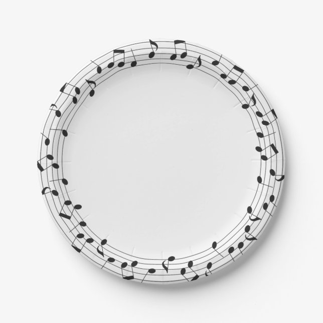 Music Note Paper Plates (Front)