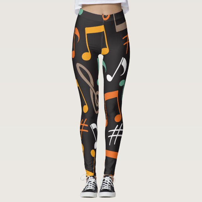 Music note pattern leggings (Front)