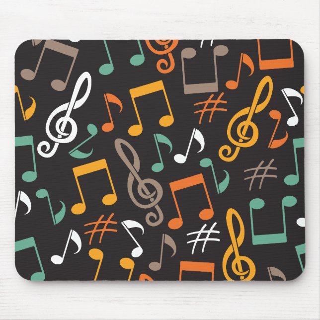Music note pattern mouse mat (Front)